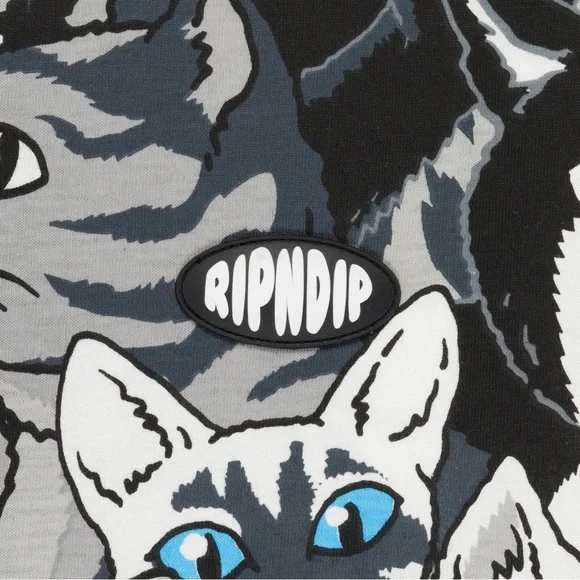 RIPNDIP Family Tree All Over Cat Print Short Sleeve Tee T-Shirt Lord Nermal S - Picture 7 of 7